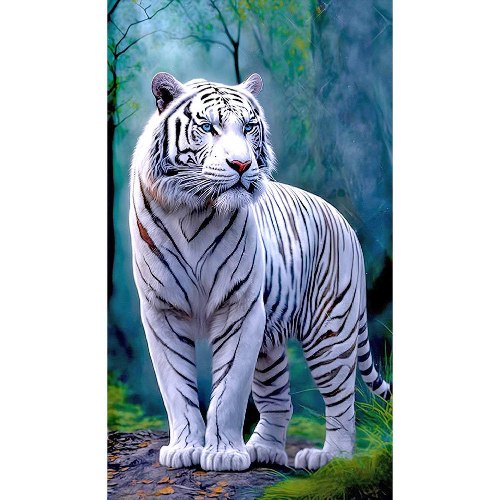 Diamond Painting - Full Round - white tiger (40*70CM)