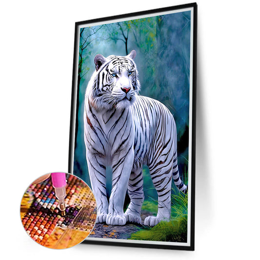 Diamond Painting - Full Round - white tiger (40*70CM)