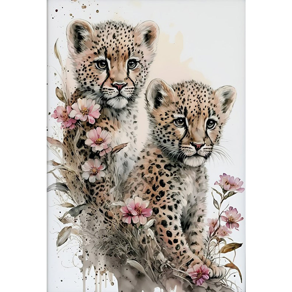 Diamond Painting - Full Round - little leopard (50*70CM)