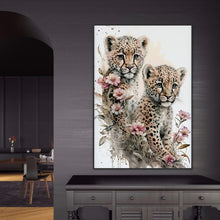 Load image into Gallery viewer, Diamond Painting - Full Round - little leopard (50*70CM)

