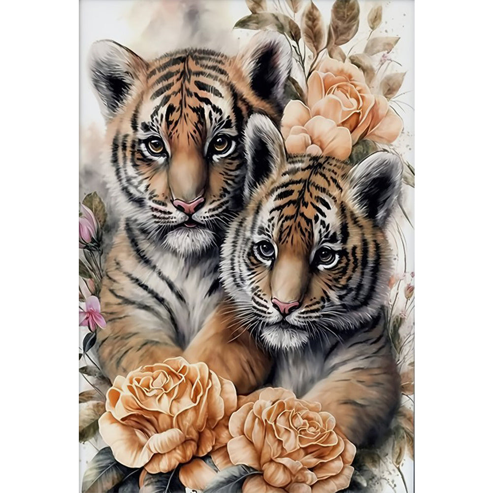 Diamond Painting - Full Round - Little Tiger (50*70CM)