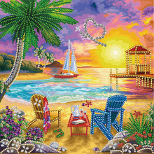 Load image into Gallery viewer, Diamond Painting - Partial Special Shaped - summer beach (30*30CM)
