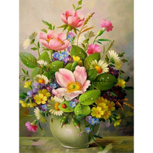 Load image into Gallery viewer, Diamond Painting - Full Round - vase bouquet autumn peonies (30*40CM)
