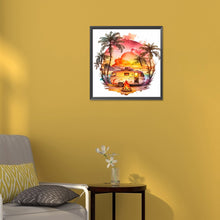 Load image into Gallery viewer, Diamond Painting - Full Round - Coconut Grove Seaside Campervan (30*30CM)
