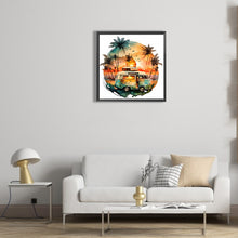 Load image into Gallery viewer, Diamond Painting - Full Round - Coconut Grove Seaside Campervan (30*30CM)
