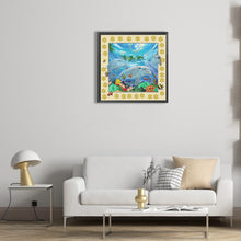 Load image into Gallery viewer, Diamond Painting - Partial Special Shaped - 3D stereoscopic painting of dolphins (30*30CM)

