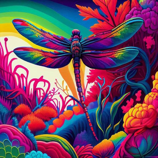 Diamond Painting - Full Round - dragonfly (30*30CM)