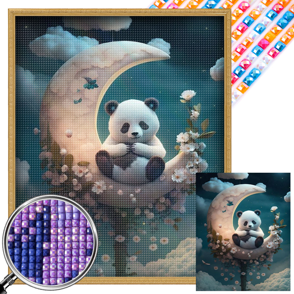 AB Diamond Painting - Full Square - Moon Red Panda (40*50CM)
