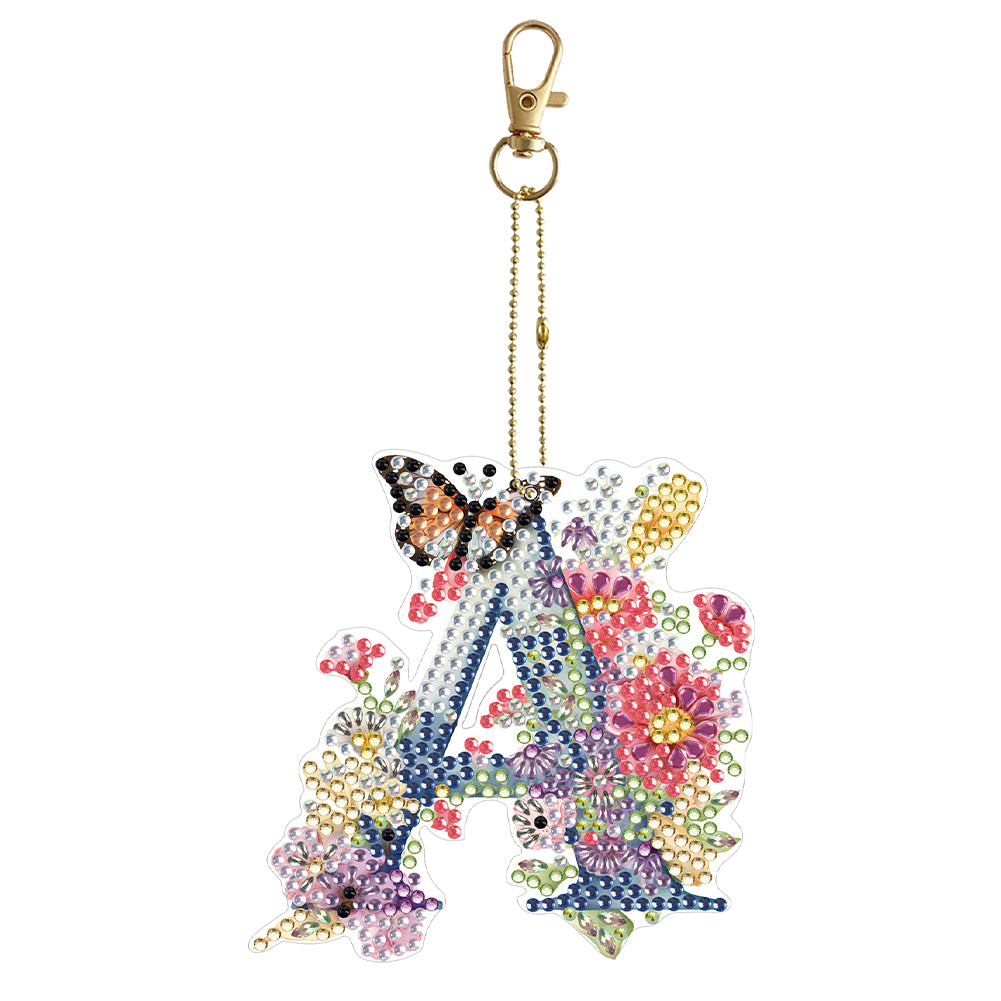 DIY Diamond Art Key Rings Special Shaped Keychain Supplies Lettter Gift for Kids