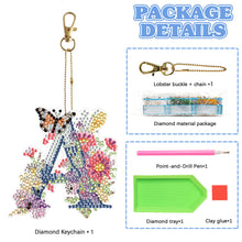 Load image into Gallery viewer, DIY Diamond Art Key Rings Special Shaped Keychain Supplies Lettter Gift for Kids

