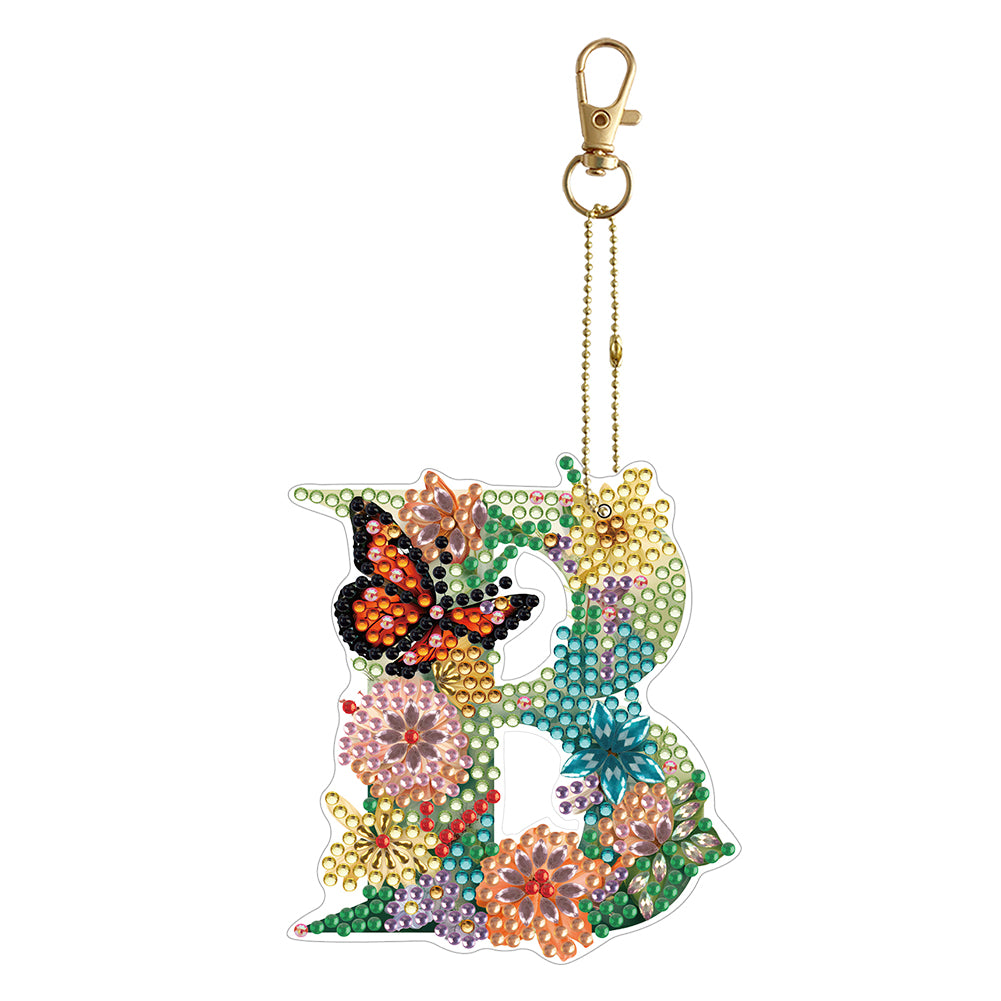 DIY Diamond Art Key Rings Special Shaped Keychain Supplies Lettter Gift for Kids