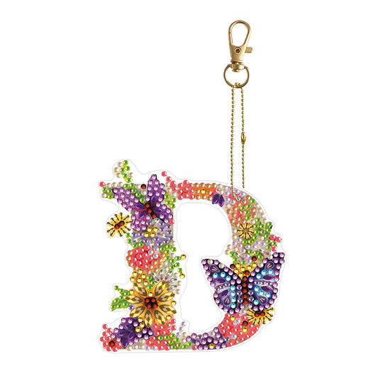 DIY Diamond Art Key Rings Special Shaped Keychain Supplies Lettter Gift for Kids