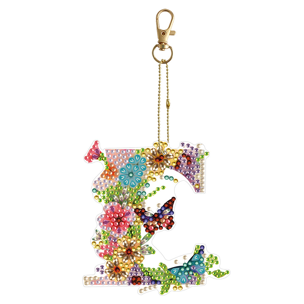 DIY Diamond Art Key Rings Special Shaped Keychain Supplies Lettter Gift for Kids