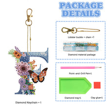 Load image into Gallery viewer, DIY Diamond Art Key Rings Special Shaped Keychain Supplies Lettter Gift for Kids
