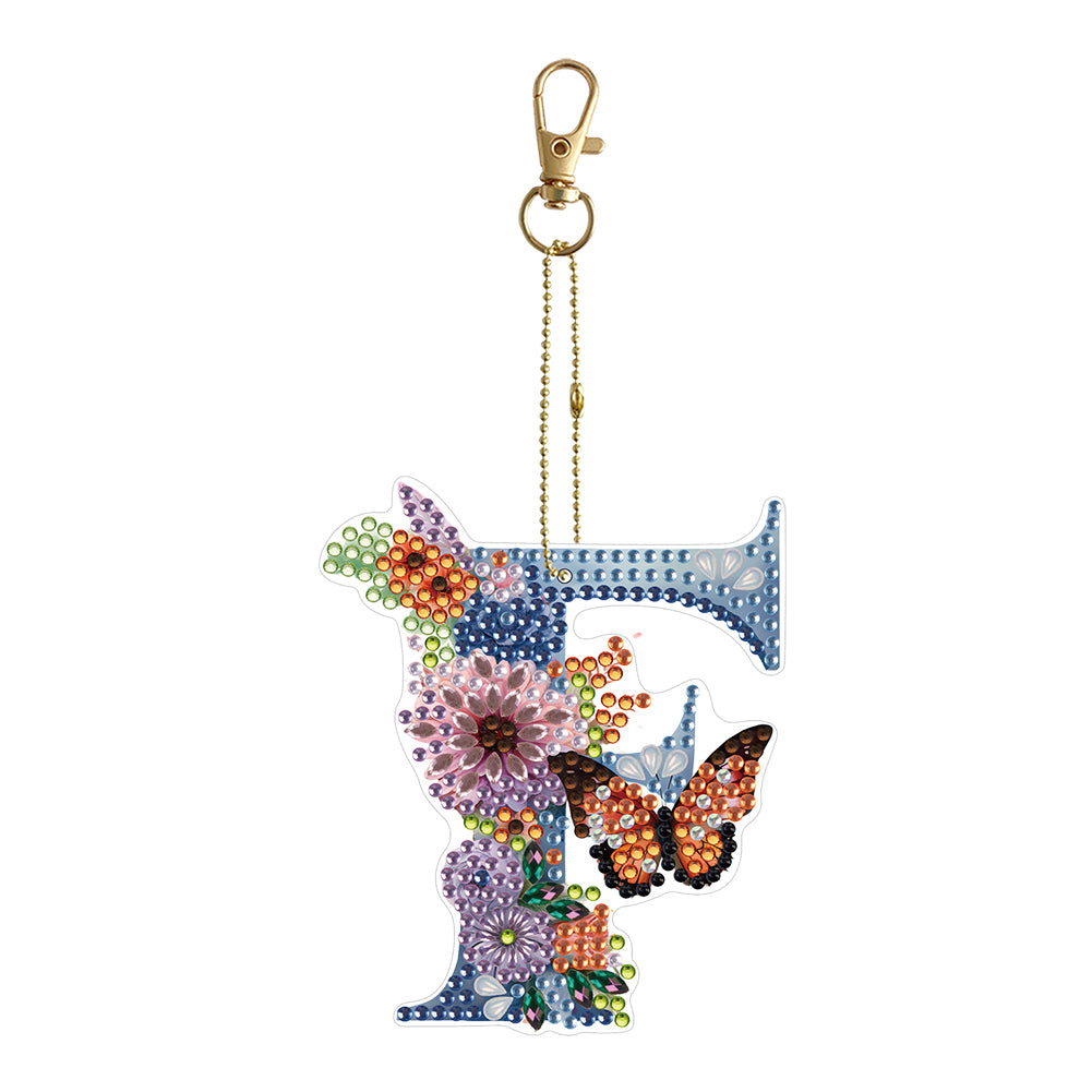 DIY Diamond Art Key Rings Special Shaped Keychain Supplies Lettter Gift for Kids