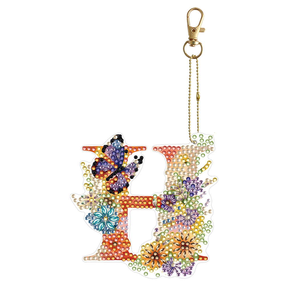 DIY Diamond Art Key Rings Special Shaped Keychain Supplies Lettter Gift for Kids