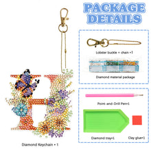 Load image into Gallery viewer, DIY Diamond Art Key Rings Special Shaped Keychain Supplies Lettter Gift for Kids
