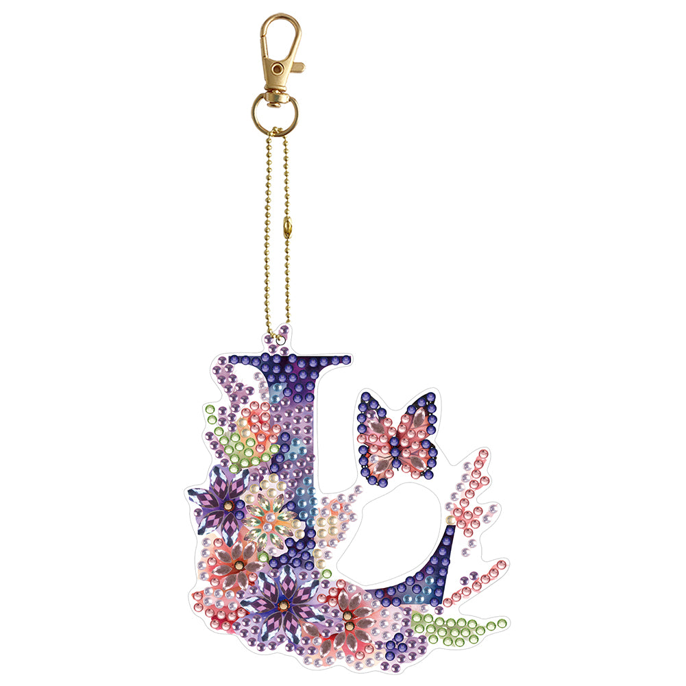 DIY Diamond Art Key Rings Special Shaped Keychain Supplies Lettter Gift for Kids