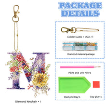 Load image into Gallery viewer, DIY Diamond Art Key Rings Special Shaped Keychain Supplies Lettter Gift for Kids
