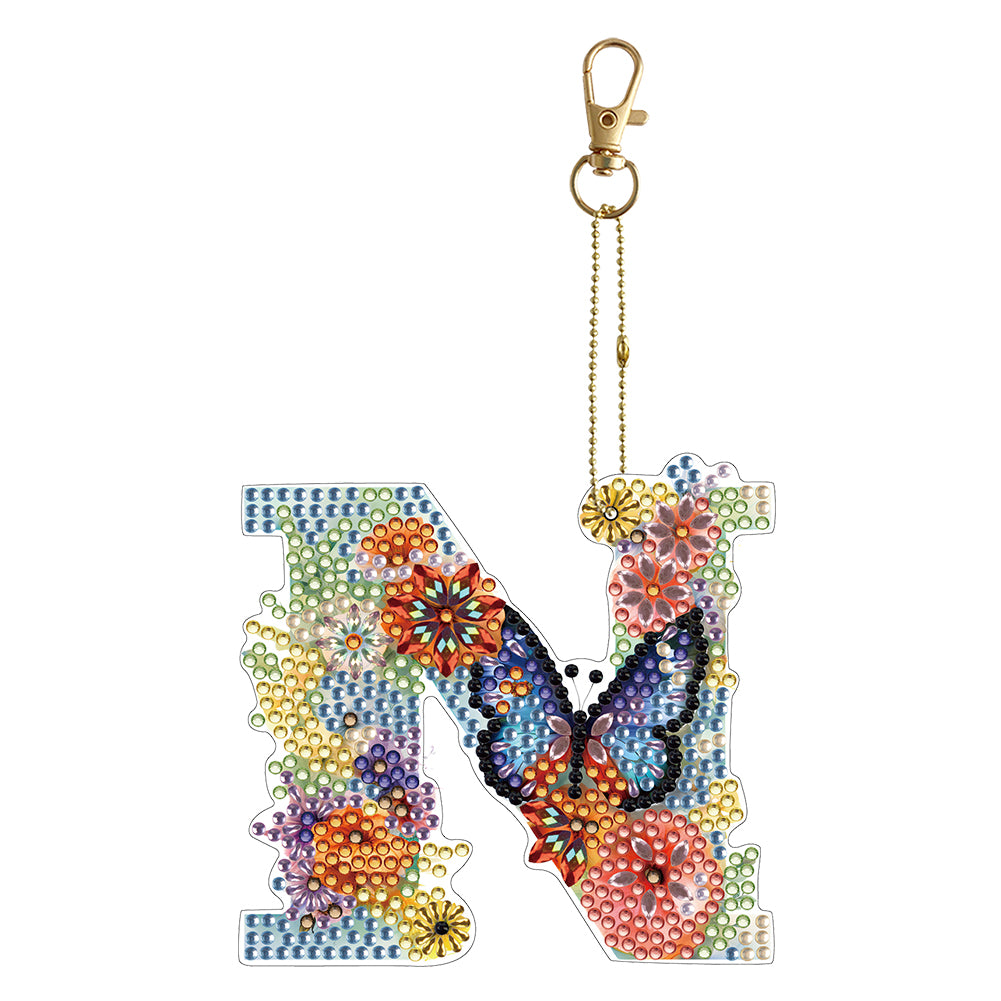DIY Diamond Art Key Rings Special Shaped Keychain Supplies Lettter Gift for Kids