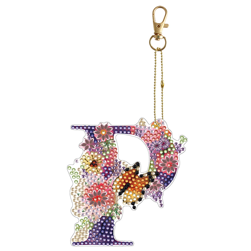 DIY Diamond Art Key Rings Special Shaped Keychain Supplies Lettter Gift for Kids