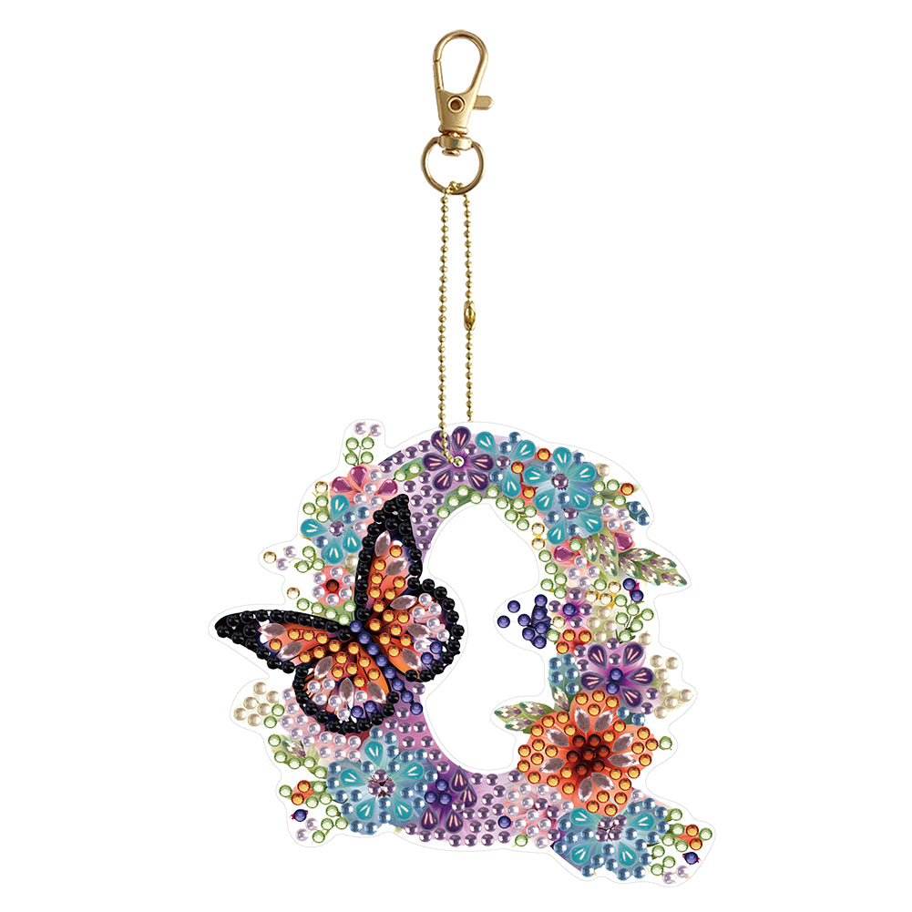 DIY Diamond Art Key Rings Special Shaped Keychain Supplies Lettter Gift for Kids