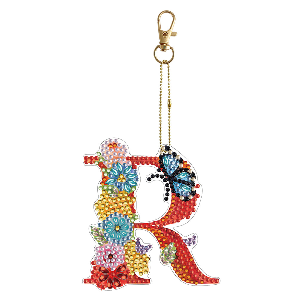 DIY Diamond Art Key Rings Special Shaped Keychain Supplies Lettter Gift for Kids