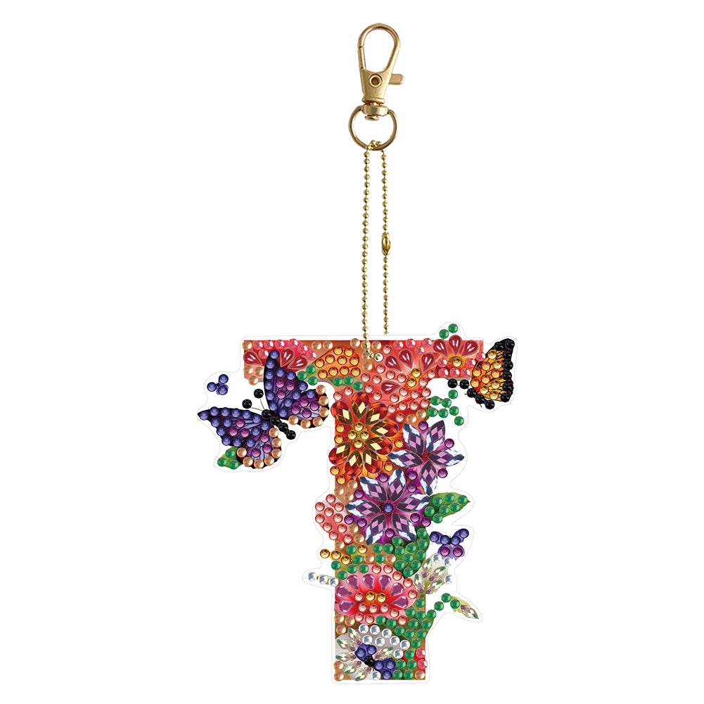 DIY Diamond Art Key Rings Special Shaped Keychain Supplies Lettter Gift for Kids
