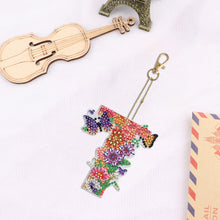 Load image into Gallery viewer, DIY Diamond Art Key Rings Special Shaped Keychain Supplies Lettter Gift for Kids
