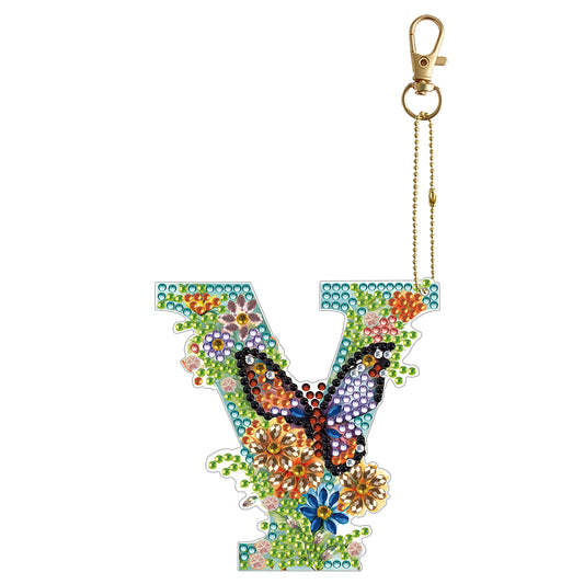 DIY Diamond Art Key Rings Special Shaped Keychain Supplies Lettter Gift for Kids