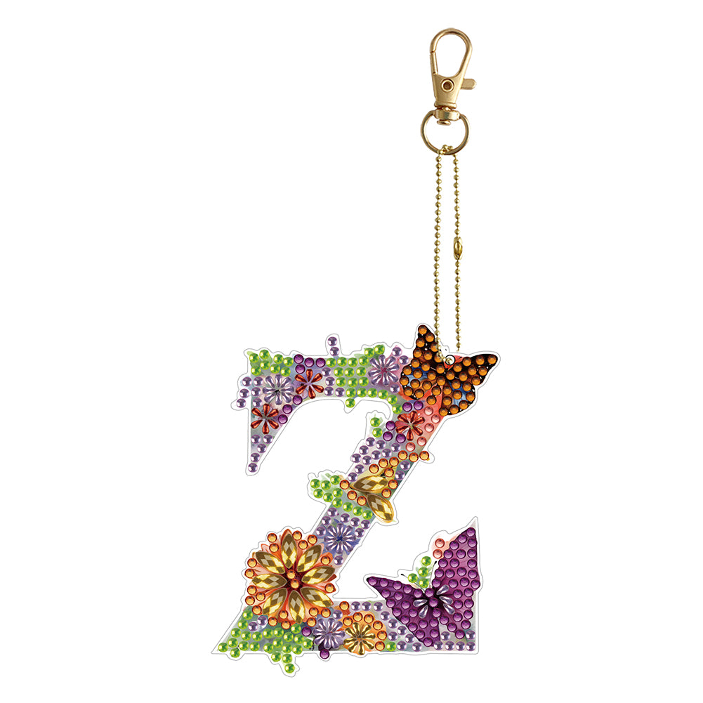 DIY Diamond Art Key Rings Special Shaped Keychain Supplies Lettter Gift for Kids