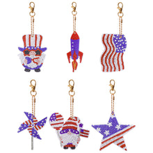Load image into Gallery viewer, Independence Day Series DIY Keychain Double Side Special Shaped Gift for Kid(#4)

