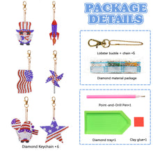 Load image into Gallery viewer, Independence Day Series DIY Keychain Double Side Special Shaped Gift for Kid(#4)
