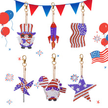 Load image into Gallery viewer, Independence Day Series DIY Keychain Double Side Special Shaped Gift for Kid(#4)
