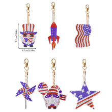 Load image into Gallery viewer, Independence Day Series DIY Keychain Double Side Special Shaped Gift for Kid(#4)
