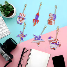 Load image into Gallery viewer, Independence Day Series DIY Keychain Double Side Special Shaped Gift for Kid(#4)
