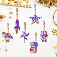 Load image into Gallery viewer, Independence Day Series DIY Keychain Double Side Special Shaped Gift for Kid(#4)
