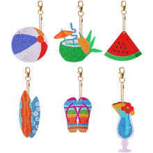 Load image into Gallery viewer, Summer Day Series DIY Keychain Double Side Special Shaped Gift for Kids (#5)
