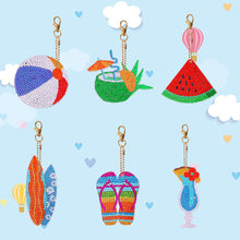 Load image into Gallery viewer, Summer Day Series DIY Keychain Double Side Special Shaped Gift for Kids (#5)
