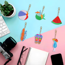 Load image into Gallery viewer, Summer Day Series DIY Keychain Double Side Special Shaped Gift for Kids (#5)
