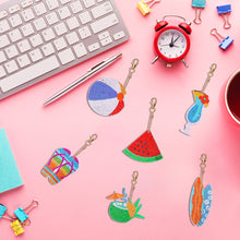 Load image into Gallery viewer, Summer Day Series DIY Keychain Double Side Special Shaped Gift for Kids (#5)

