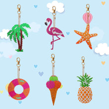Load image into Gallery viewer, Summer Day Series DIY Keychain Double Side Special Shaped Gift for Kids (#6)
