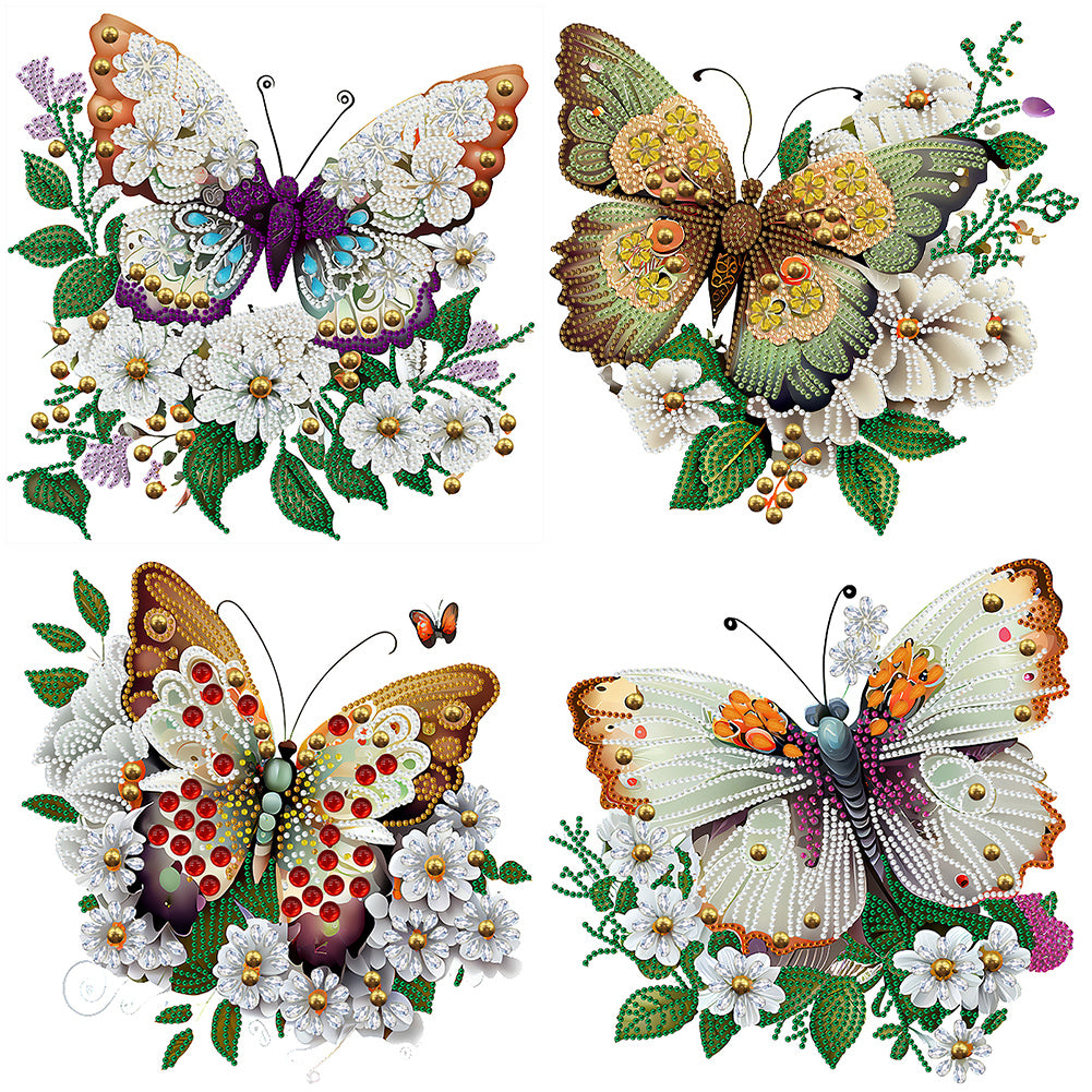 Diamond Painting - Partial Special Shaped - Butterfly (30*30CM)