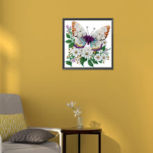 Load image into Gallery viewer, Diamond Painting - Partial Special Shaped - Butterfly (30*30CM)
