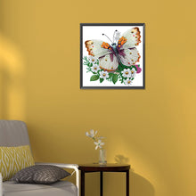 Load image into Gallery viewer, Diamond Painting - Partial Special Shaped - Butterfly (30*30CM)
