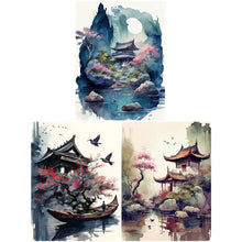 Load image into Gallery viewer, Diamond Painting - Full Round - watercolor buildings (30*40CM)
