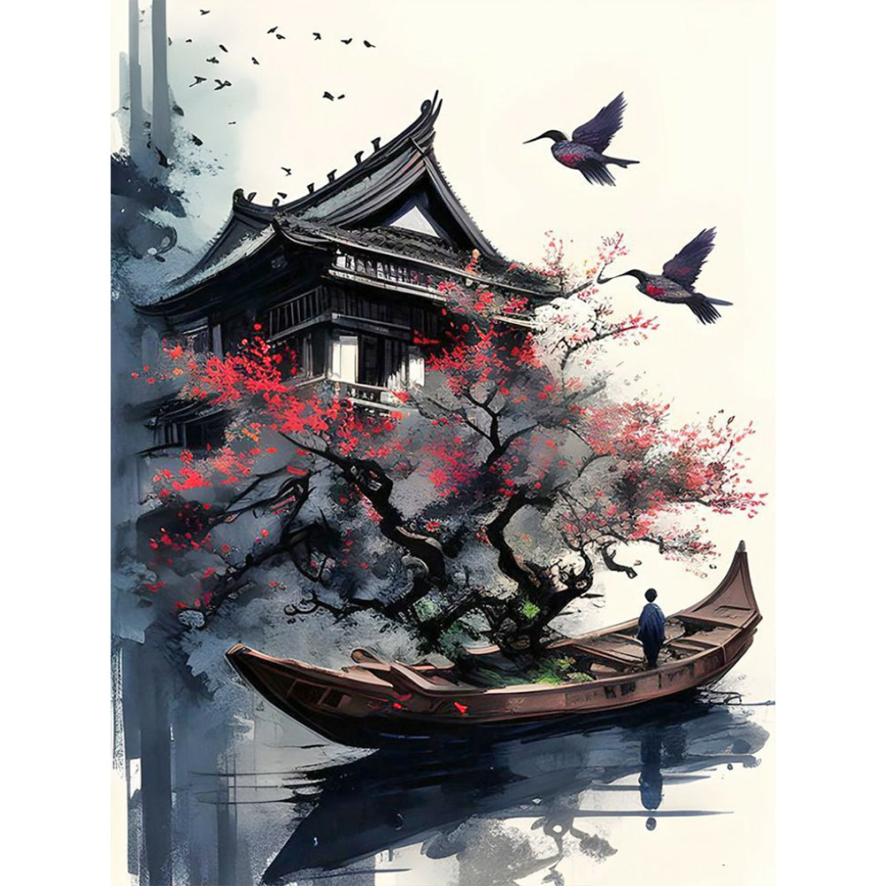 Diamond Painting - Full Round - watercolor buildings (30*40CM)