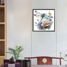 Load image into Gallery viewer, Diamond Painting - Full Round - watercolor dragonfly (30*30CM)
