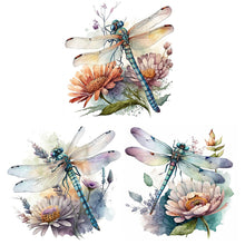 Load image into Gallery viewer, Diamond Painting - Full Round - watercolor dragonfly (30*30CM)
