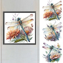 Load image into Gallery viewer, Diamond Painting - Full Round - watercolor dragonfly (30*30CM)
